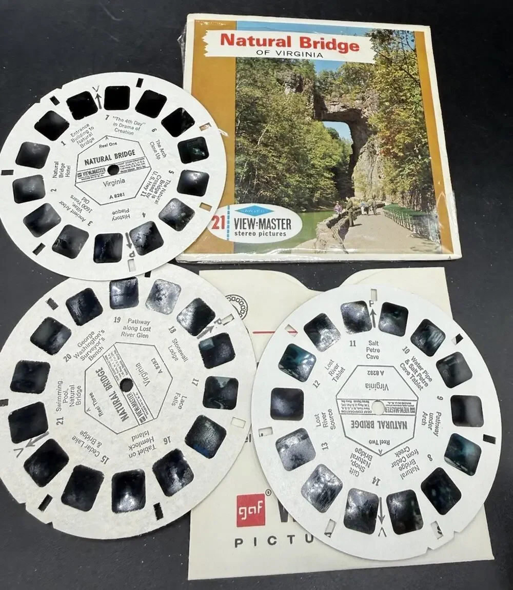 View-Master A828, Natural Bridge of Virginia, 3 Reel Set